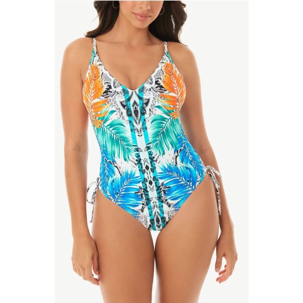 Skinny Dippers Shape Shifter‎ Size Medium Multi One Piece Swimsuit NEW